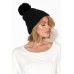 Ruby Black Pom Pom Beanie