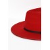 Meribel Red Wide Brim Fedora