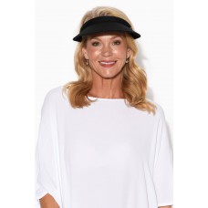 Ellen Black Cotton Visor